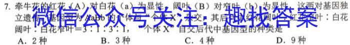 全国名校大联考·2023~2024学年高三第一次联考（新教材）生物