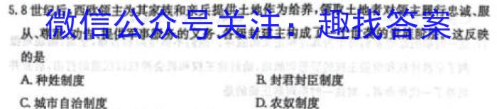 湛江第一中学2024届高三开学考试历史