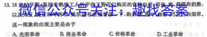 全国名校大联考·2023~2024学年高三第一次联考(XGK)历史试卷