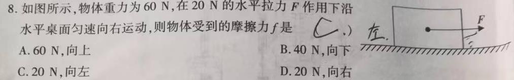 安徽省2023-2024学年第二学期七年级教学素养测评（□R-AH）试题(数学)