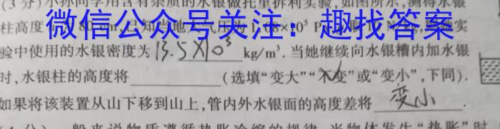 2024年陕西省初中学业水平考试摸底调研试题数学