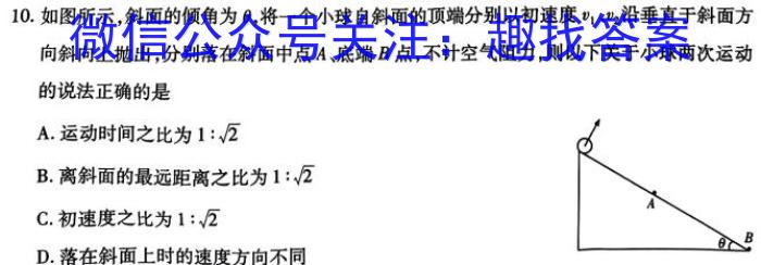 河北省2023-2024学年度第二学期高一3月月考试卷（241607D）数学