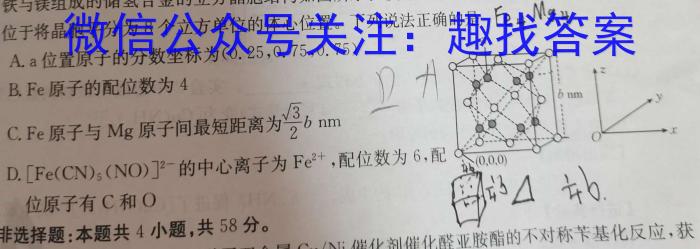 2024届广东省高三年级六校第一次联考（8月）化学