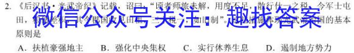 2024届分科综合检测卷(二)&政治