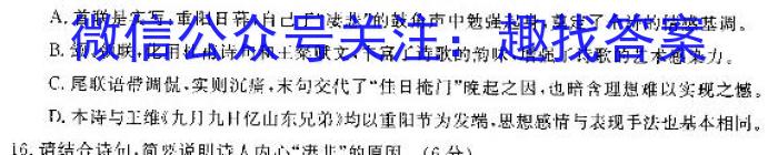 山西省晋中市现代双语学校2024届初三年级暑假作业验收语文