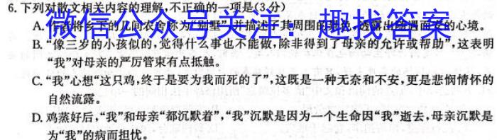 河南省漯河市高级中学2023-2024学年高三上学期开学摸底考试语文