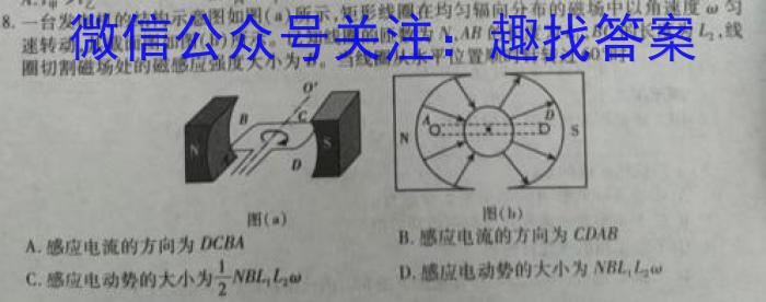 甘肃省2024年九年级中考模拟试卷(5月)数学