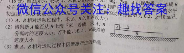 河南省2024届高三名校联考入学摸底考试(24-10C)物理`