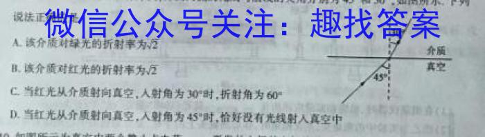 甘肃省2023-2024学年高一第二学期期中考试(24593A)数学