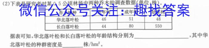 河南2024届高三年级8月入学联考(23-10C)英语试卷及参考答案生物试卷答案