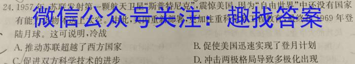 2024届炎德英才大联考长沙市一中高三月考一历史