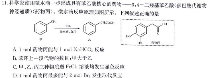 72024届全国高考分科调研模拟测试卷化学