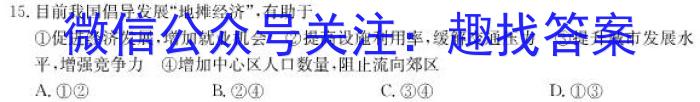 江西省2024届九年级阶段评估（一）【1LR】政治1