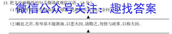 河南省教育研究院2024届新高三8月起点摸底联考历史试卷及参考答案语文