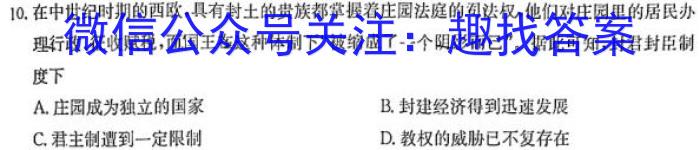 河南省2024届高三名校联考入学摸底考试(24-10C)政治试卷d答案
