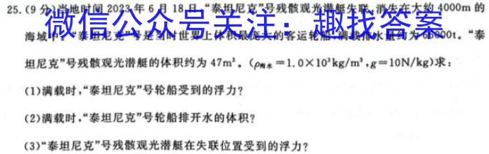 天一大联考2023-2024学年高三阶段性测试(定位)数学