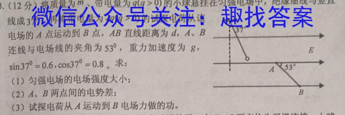 江西省2024届九年级阶段评估（一）【1LR】数学.