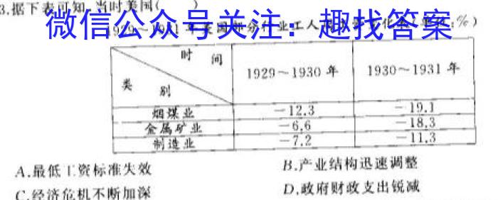 安徽省合肥市包河区2024-2023学年八年级第二学期期末考试历史