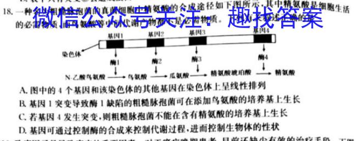 2024届浙江省A9协作体高三8月联考生物试卷答案