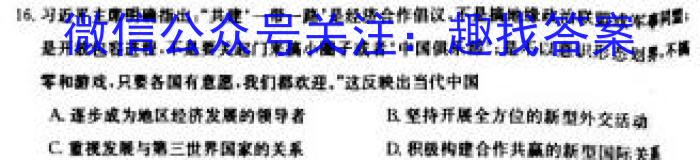 2024届陕西省榆林市“府、米、绥、横、靖”五校联考（232804Z）历史