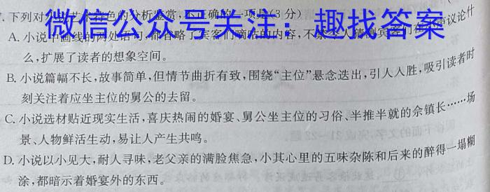 ［衡水大联考］2024届广东省新高三年级8月开学大联考化学试卷及答案语文