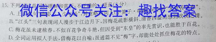 2024届广东省湛江市第一中学高三上学期开学考试语文