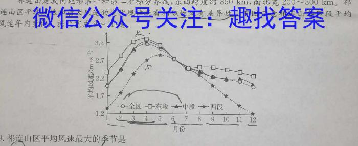 2024届全国高考分科调研模拟测试卷(一)XGKq地理