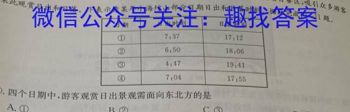 山西省2023~2024学年度高三8月质量检测（243006D）q地理