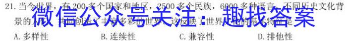 2024届全国高考分科调研模拟测试卷(一)XGK历史