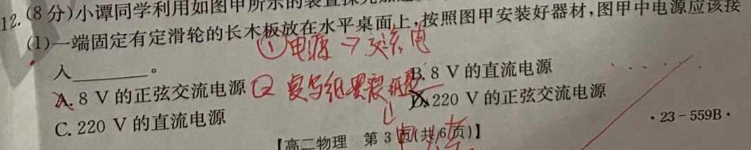 百师联盟2024届高三年级上学期11月联考（广东专版）数学.考卷答案