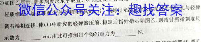 陕西省2024届九年级收心考试（温泉）l物理