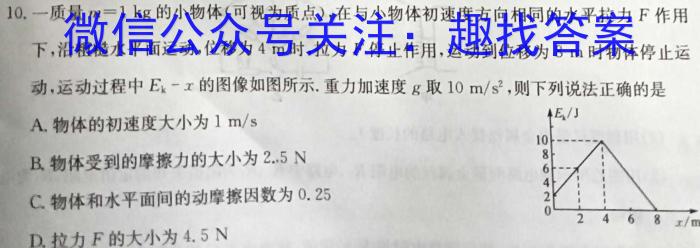 2024届全国高考分科调研模拟测试卷（样卷）XGKq物理