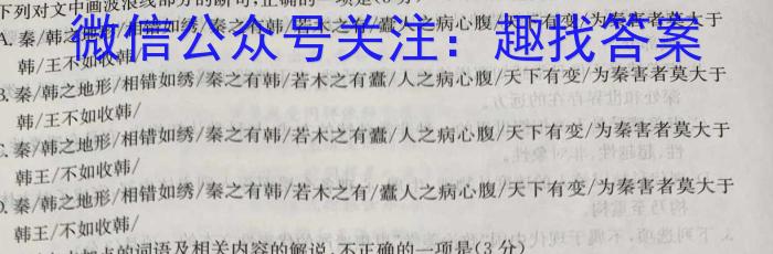 甘肃省2023-2024学年高二第二学期期中考试(24593B)语文