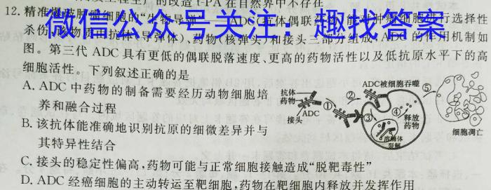 江淮十校2024届高三第一次联考（8月）政治试卷及参考答案生物