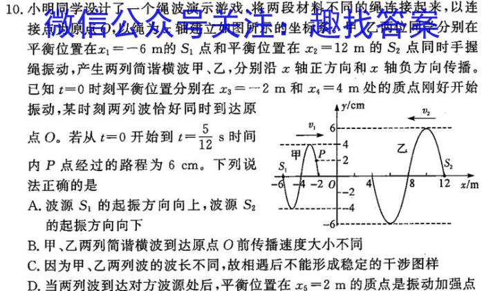 ［陕西大联考］陕西省2024届高三年级8月联考物理`