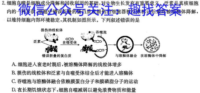 云南省普通高中2023~2024学年高二年级开学考试(24-08B)生物