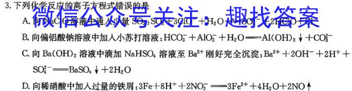 32024届普通高等学校招生统一考试青桐鸣高三9月大联考化学