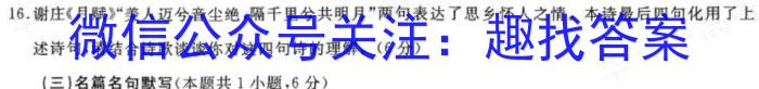 广西省2024届高三试卷9月联考(铅笔 GX)语文