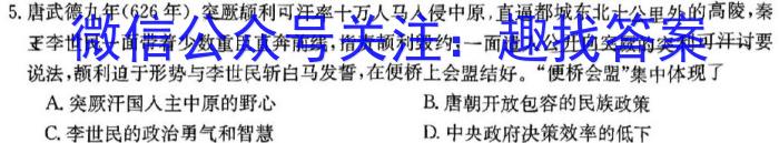 安徽省2023～2024学年九年级开学摸底练习历史
