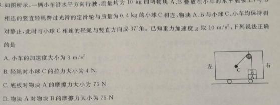 九师联盟 2024届8月高三开学考(X)-物理