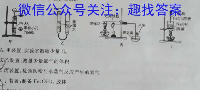 q陕西省2023-2024学年度第一学期第一阶段九年级综合作业（A）化学