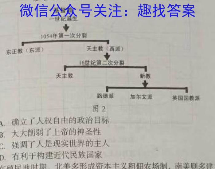 2024届智慧上进高三总复习双向达标月考调研卷(二)历史