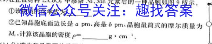 j湖南省2023-2024学年度高三一轮复习摸底测试卷（一）化学
