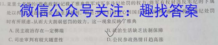 安徽省2023-2024学年耀正优+高三年级名校阶段检测联考(24004C)政治s