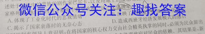 安徽省2023-2024学年度九年级阶段诊断【R-PGZX F-AH】历史试卷