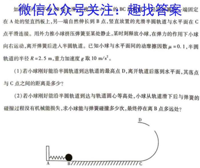 炎德英才大联考湖南省邵阳市2024届高三10月联考物理`