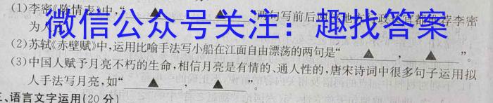 [今日更新]陕西省2024届九年级教学质量检测B语文