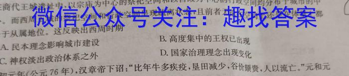 贵州省2024届高三年级实用性联考（一）历史