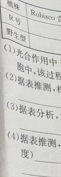 山西省太原市常藤中学校2023-2024学年七年级（上）第一次测试生物学试题答案