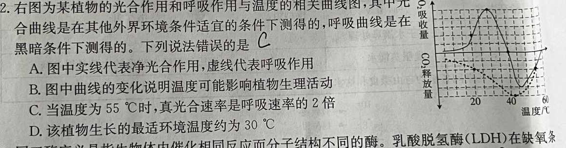 2023年宜荆荆随高三10月联考生物学试题答案